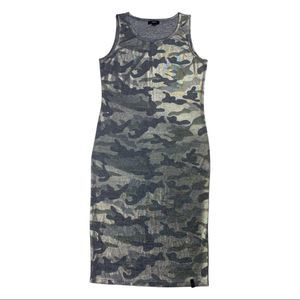 RUDSAK METALLIC SILVER CAMO DRESS